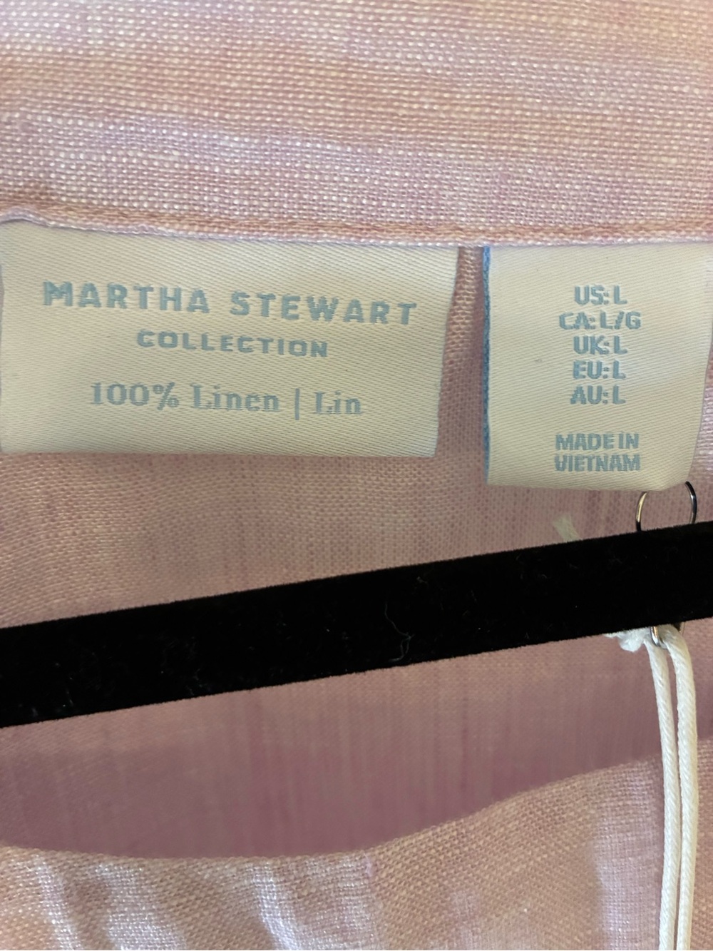 NEW Martha Stewart Collection Linen Light Lavender Women's Boatneck Top Large - Picture 4 of 8